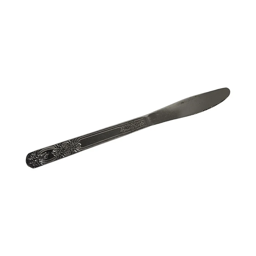 Stainless China Butter Knife Serrated Edge Floral‎ Handle Silverware Flatware